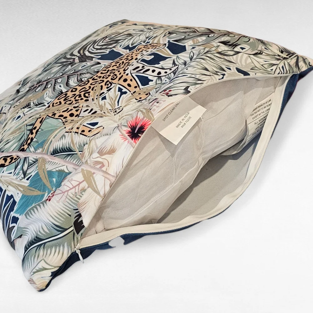 Cheetah Cat Tropical Decor Pillow